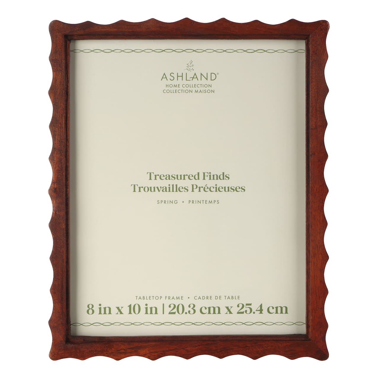 8" x 10" Natural Scalloped Edge Wood Tabletop Frame, Treasured Finds by Ashland®